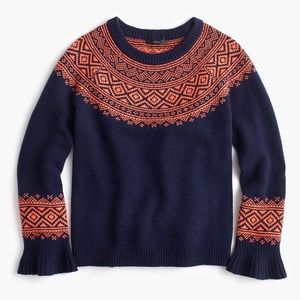 Like New-J. Crew Fair Isle Sweater, Size XS